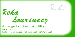 reka laurinecz business card